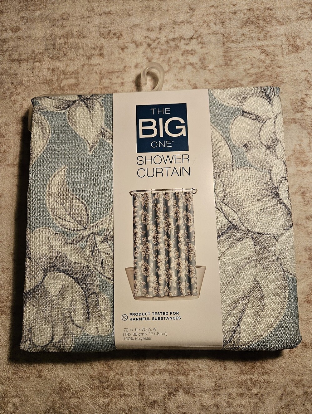 Kohl's The Big One Blue and White Floral Shower Curtain